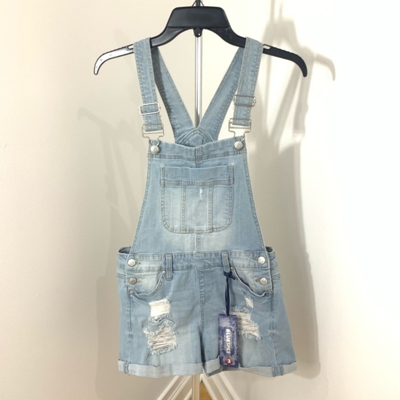 New Womens Sleeveless Shortalls Overalls - Picture 4 of 12